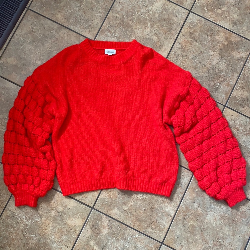 Red Vici balloon sweater